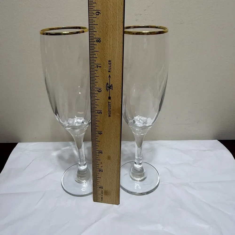 Crystal Clear Forever Favors 6 Ounce Long Stem Champagne Toasting Flutes NOS